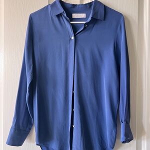 Everlane Classic Blue Shirt 100% silk